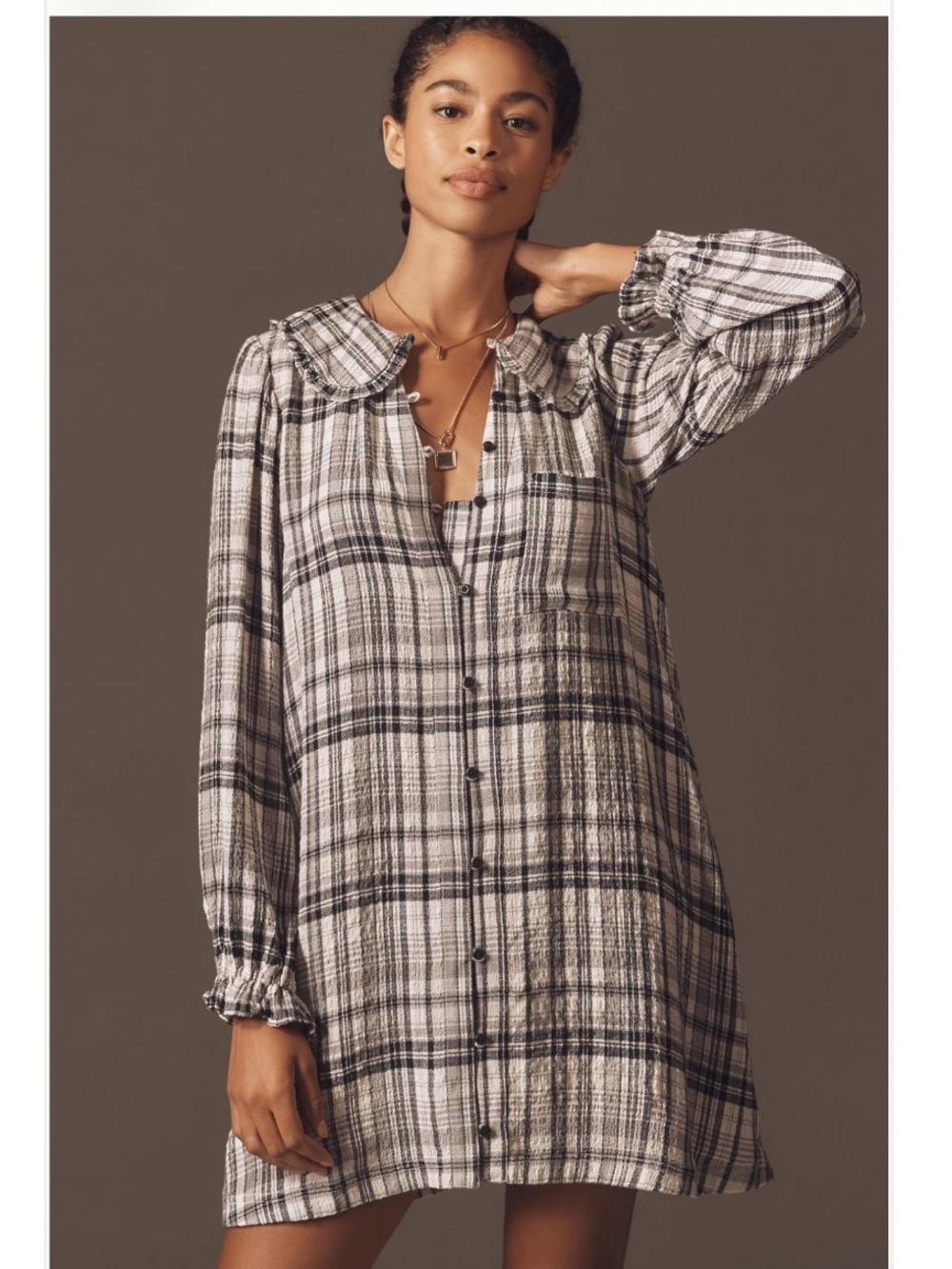 NWT Anthro Pilcro The Keira Victorian style Long-Sleeve Gauze like Dress, M